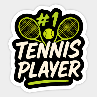 #1 Tennis Player Graphic – Sports Gift for Athletes & Tennis Fans Sticker
